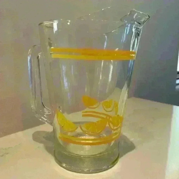 Vintage Crisa Libbey Lemon Pattern Glass Pitcher - Picture 1 of 4